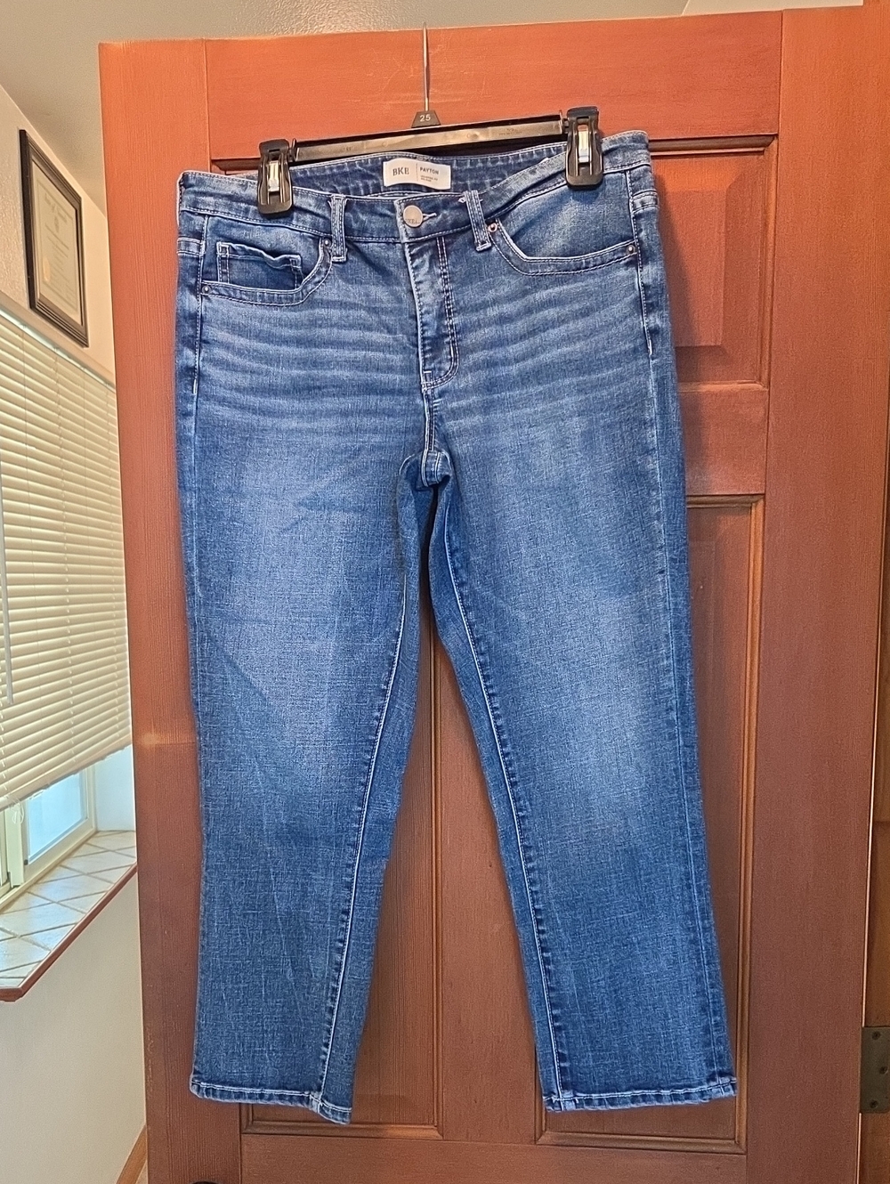 BKE Payton Ankle Crop Jeans in Mid Blue Wash